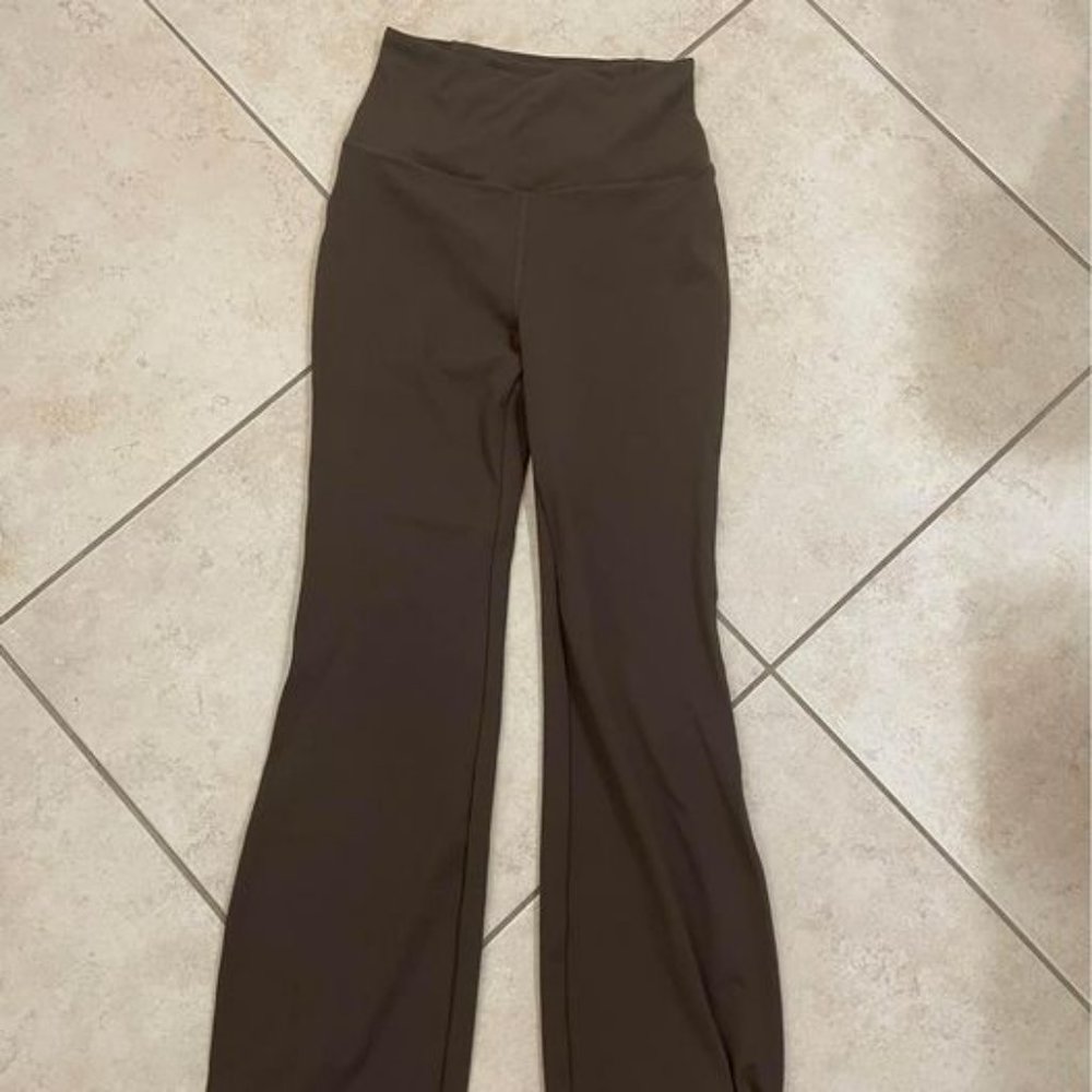 Dark Green Flare Yoga Pants